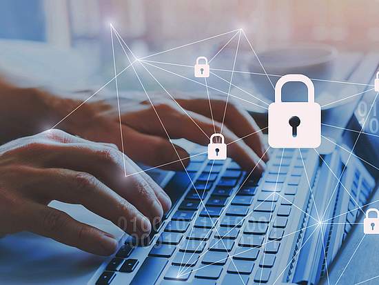 internet security and data protection concept, blockchain and cybersecurity